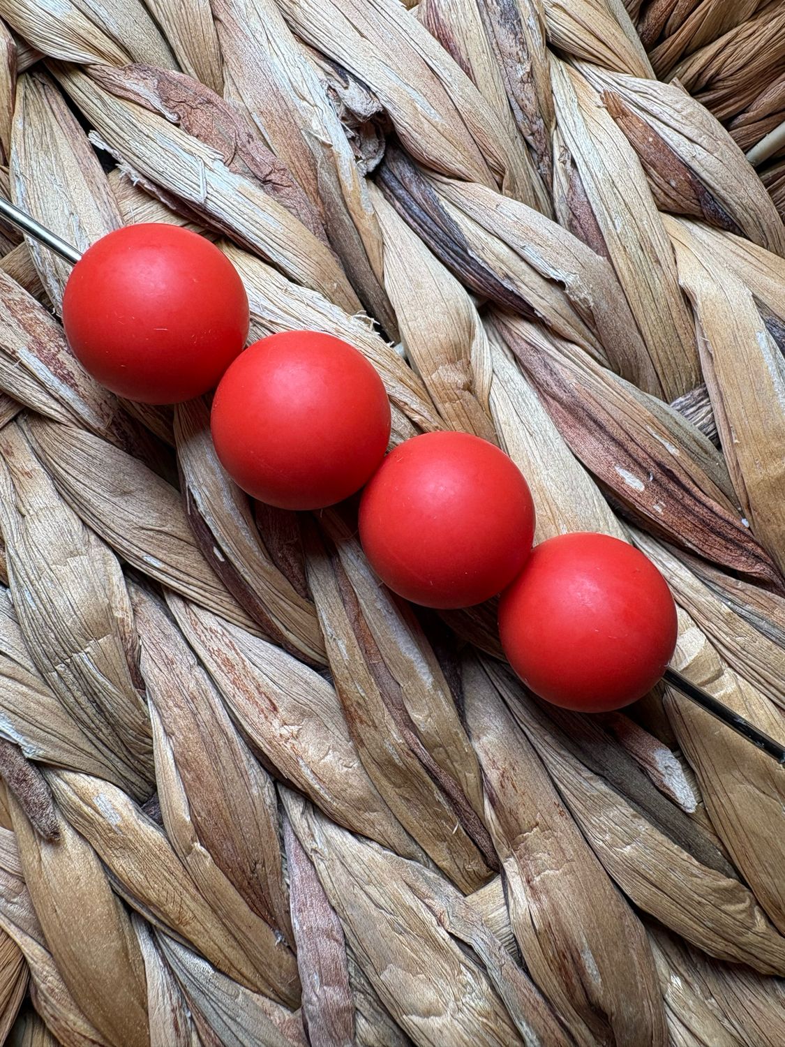 19mm Red Silicone Beads 
