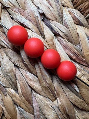 19mm Red Silicone Beads 