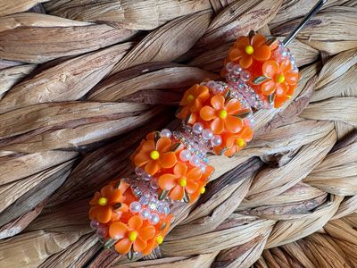 Orange Flower Bead 