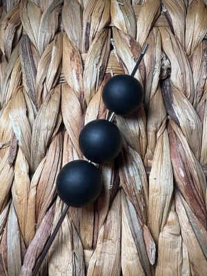 19mm Black Silicone Beads