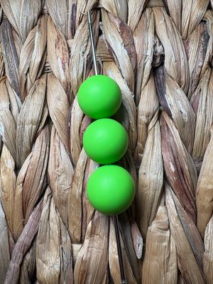 19mm Light Green Silicone Beads