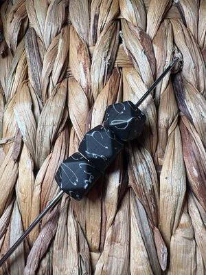 Black Nurse Hexagon Beads 