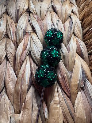 20mm Green Flower Sugar Rhinestone Beads