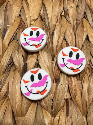 White Halloween Smile Face Focal
