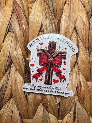 Love is Patient, Cross Acrylic Flatback