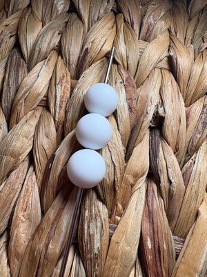 15mm White Silicone Beads