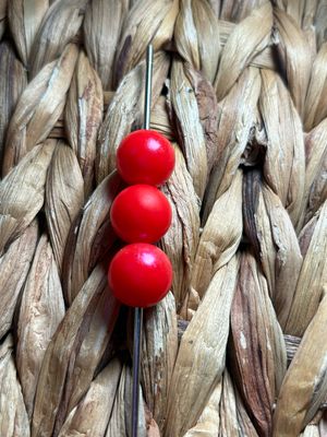 15mm Opal Red Silicone Beads