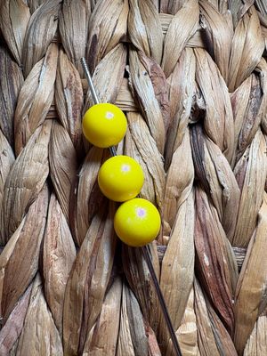 15mm Opal Yellow Silicone Beads