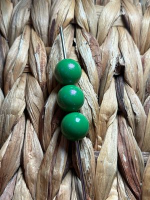 15mm Opal Dark Green Silicone Beads