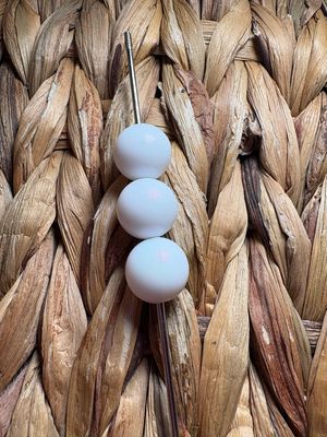 15mm Opal White Silicone Beads