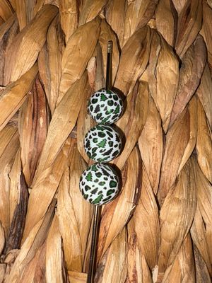 15mm Christmas Tree Printed Silicone Beads