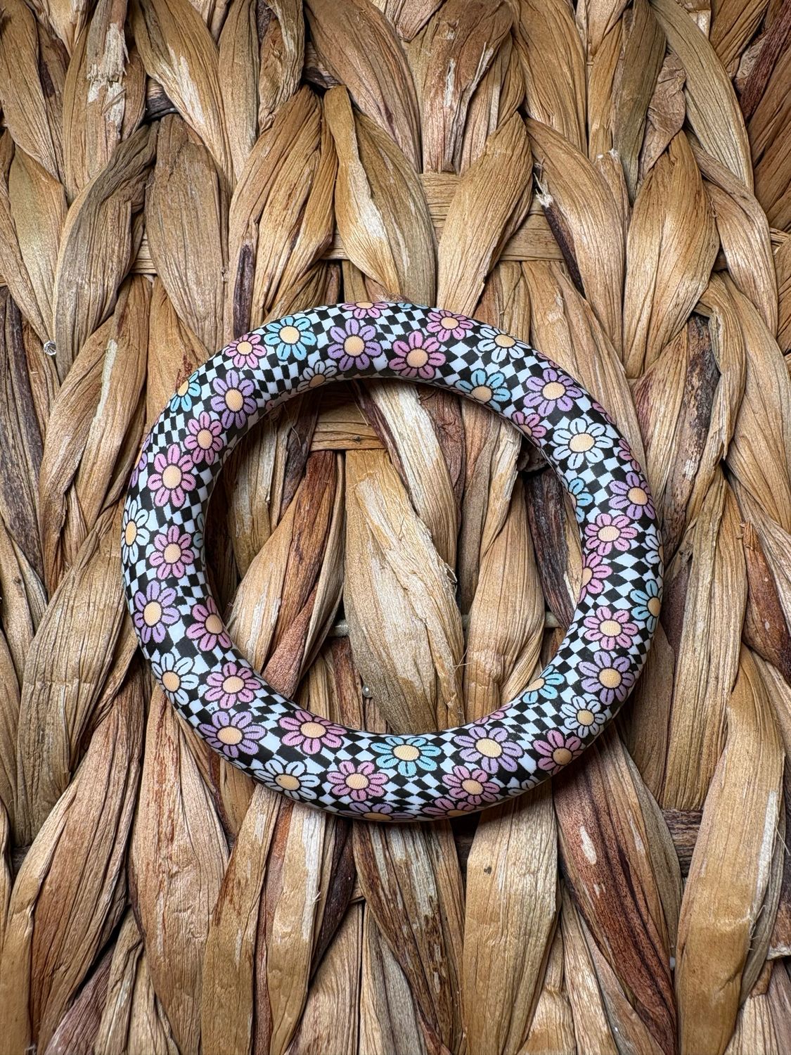 Checker Flowers Silicone Rings