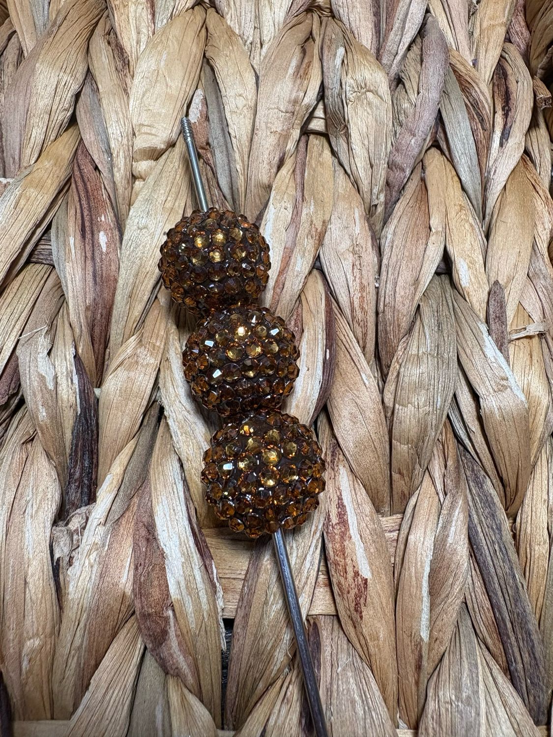 Brown 20mm UV Rhinestone Beads