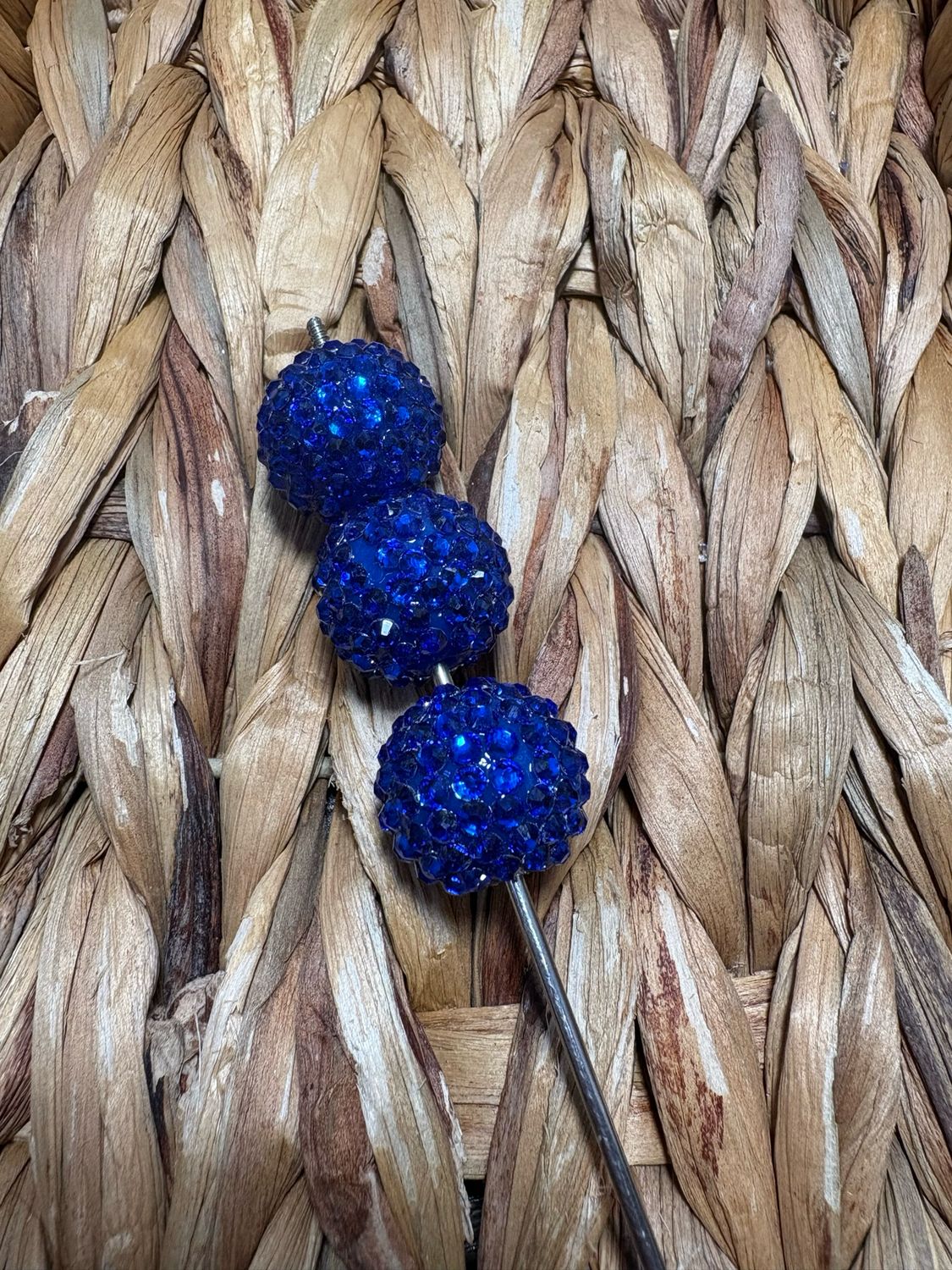 Dark Blue 20mm Rhinestone Beads