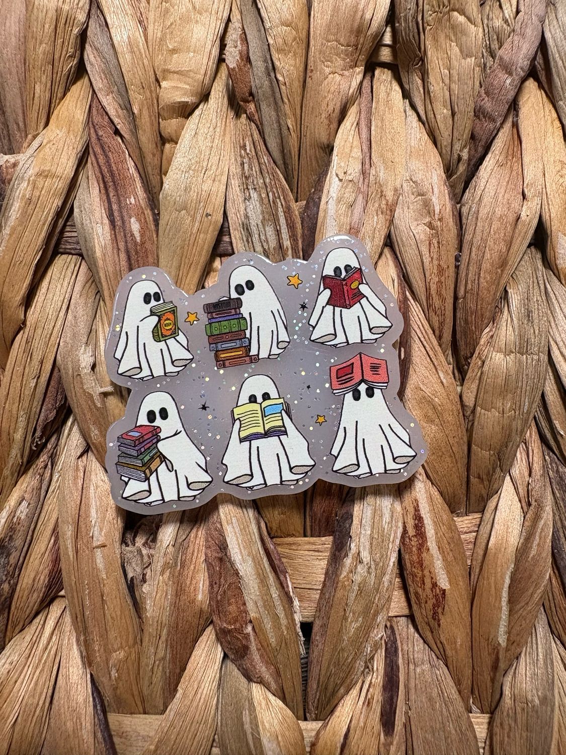 Ghost Reading Acrylic Flatback