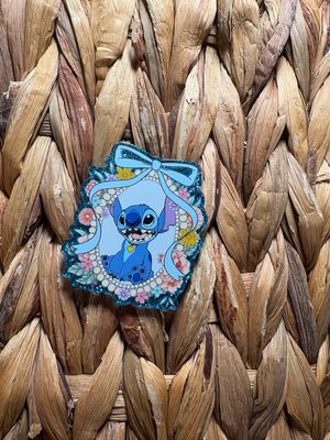 Stitch Bow Acrylic Flatback