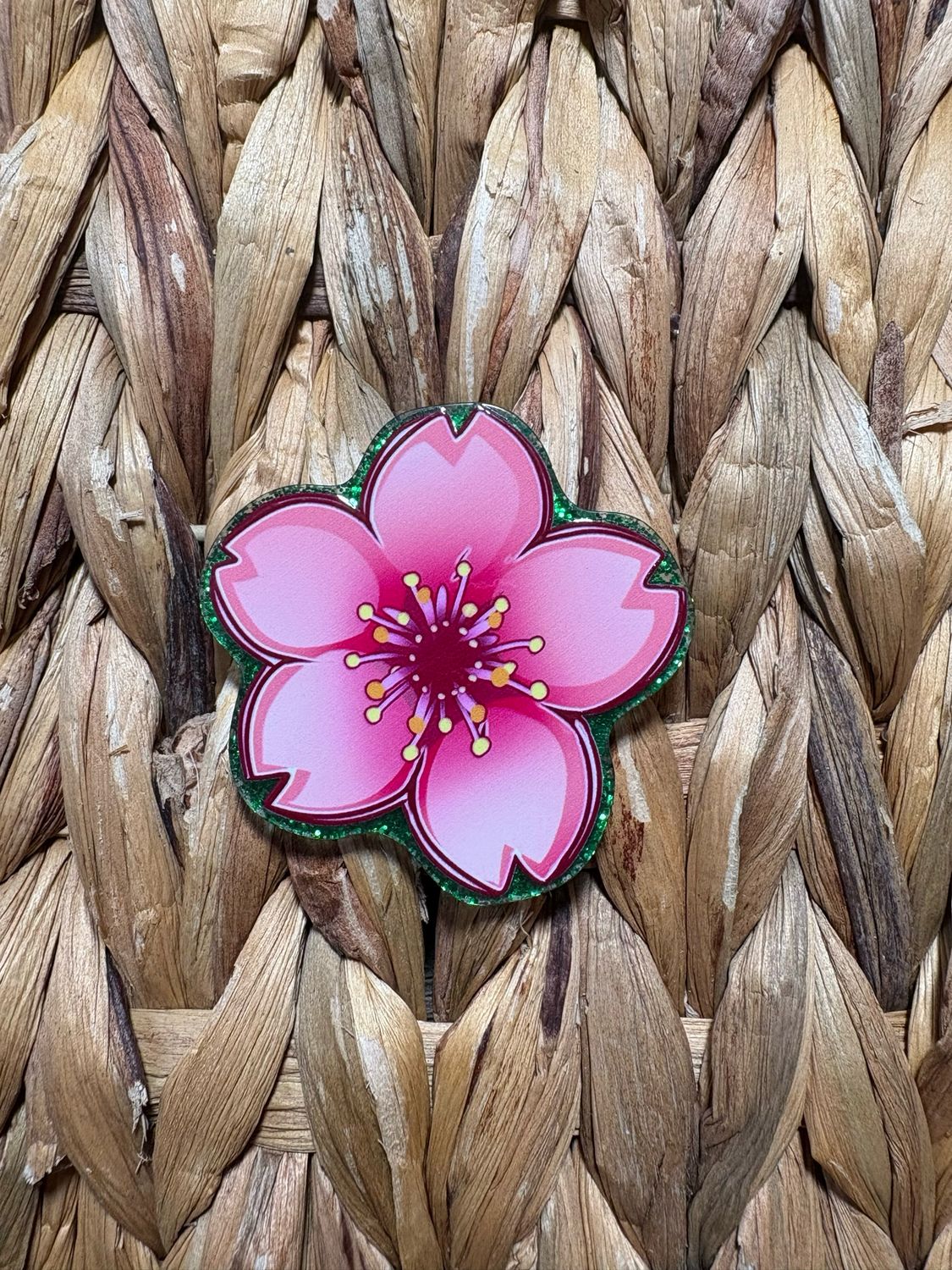 Pink Flower Acrylic Flatback
