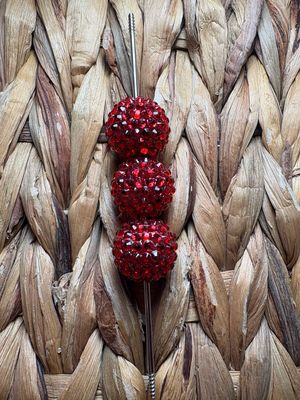 Red 20mm UV Rhinestone Beads