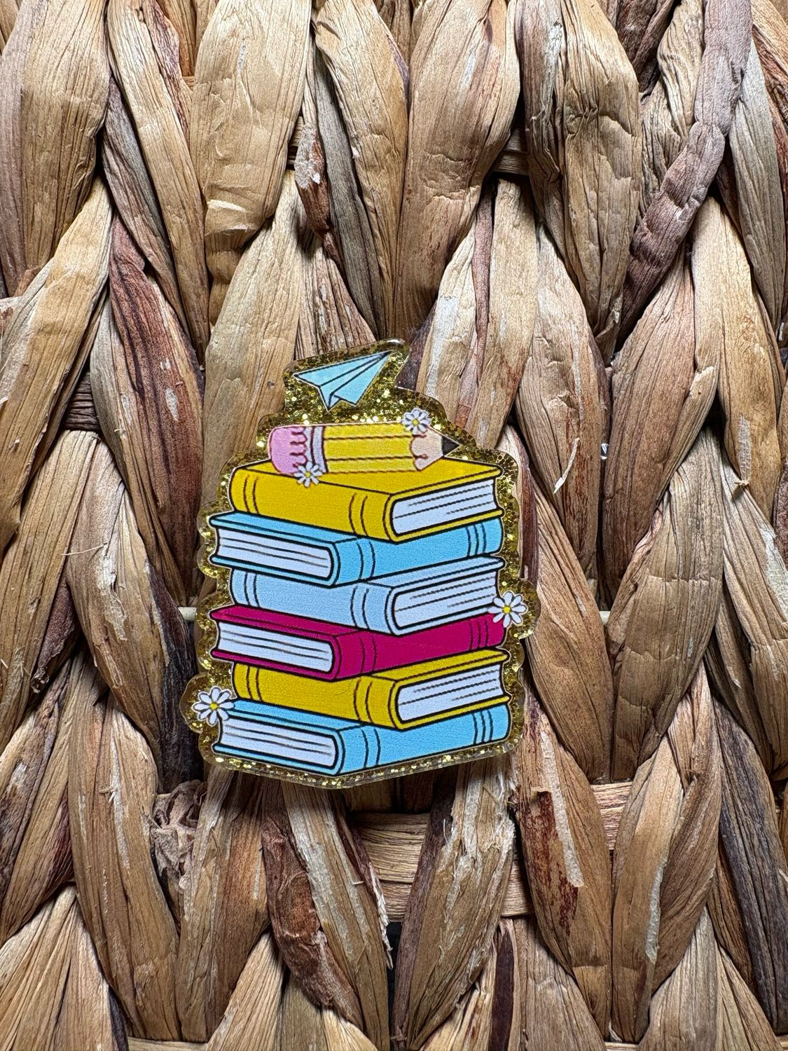 Stack of Books Flatback Acrylic