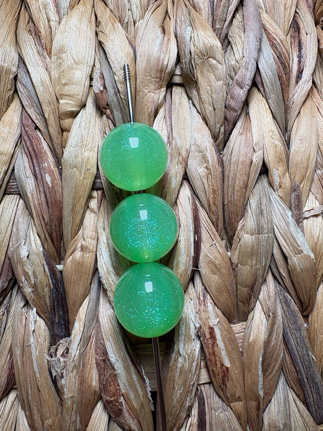 Light Green 20mm Galaxy Beads