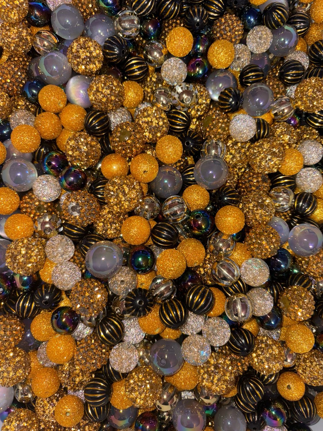 Gold &amp; Black Bead Scoop