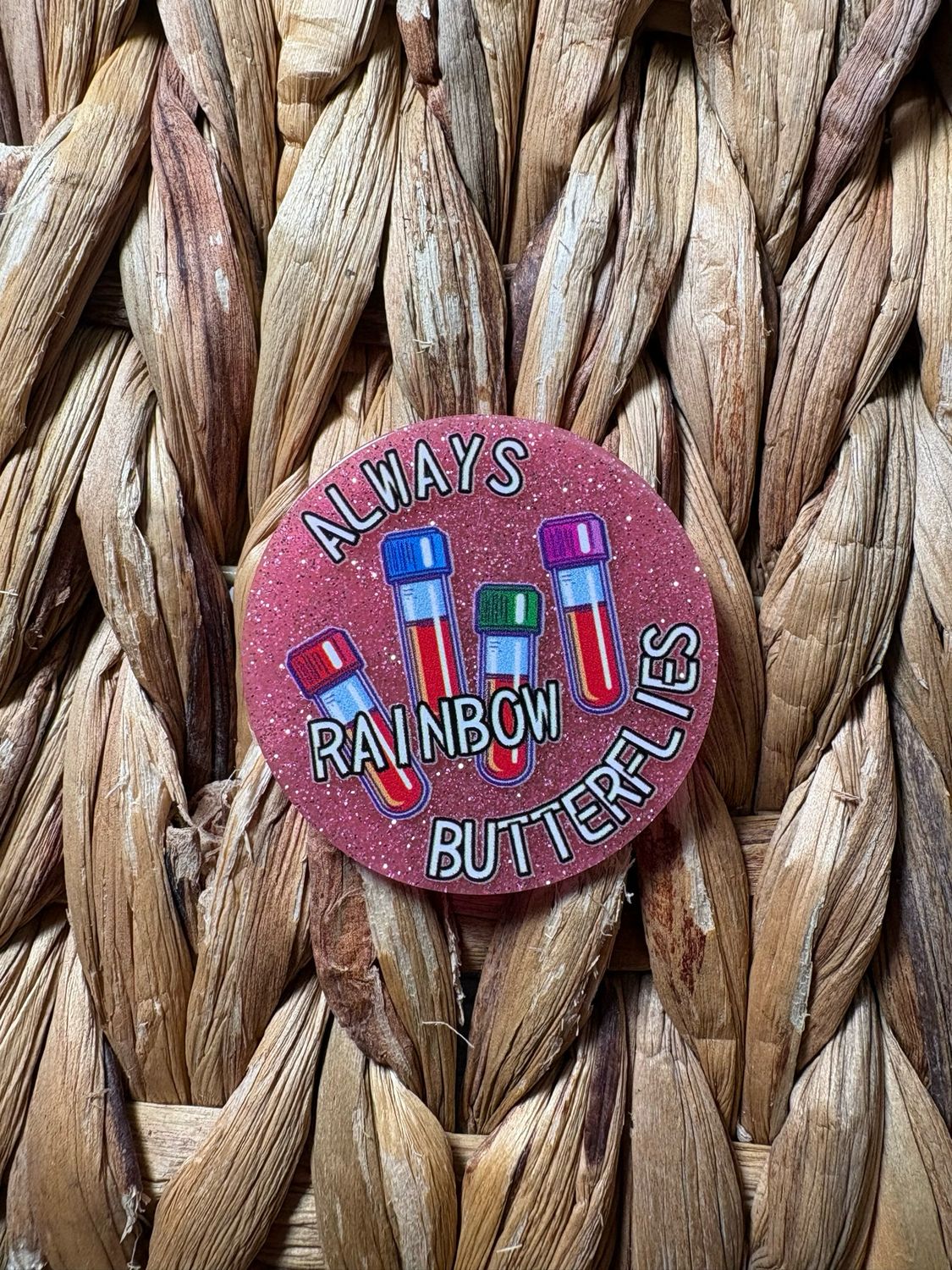 Always Rainbow Butterflies Flatback Acrylic