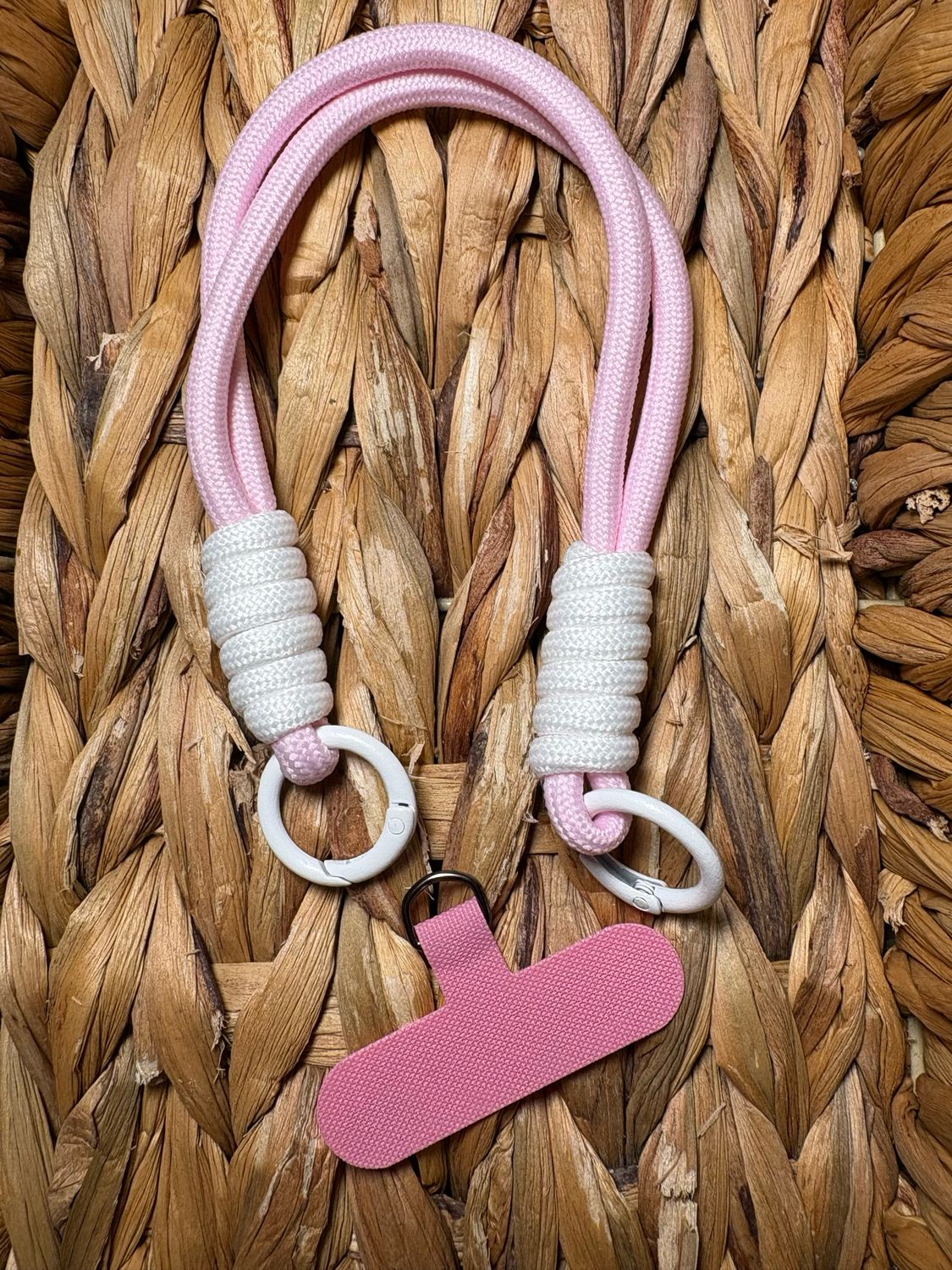 Pink Phone Charm Holder Strap