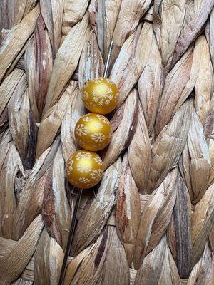 15mm Yellow Snowflake Bead