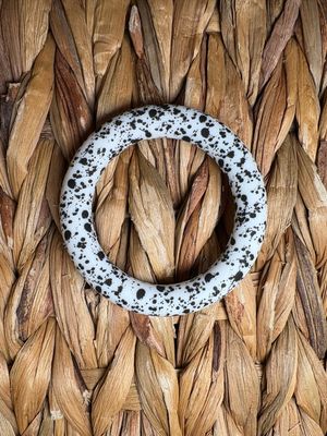 Black and White Splatter Silicone Ring