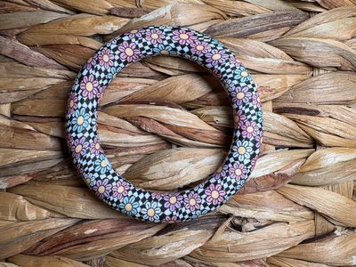 Plaid &amp; Flowers Silicone Ring