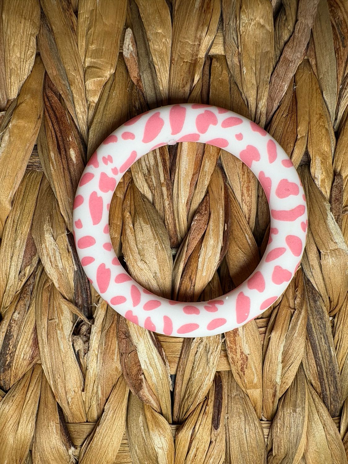 Cow Print (Pink) Silicone Ring