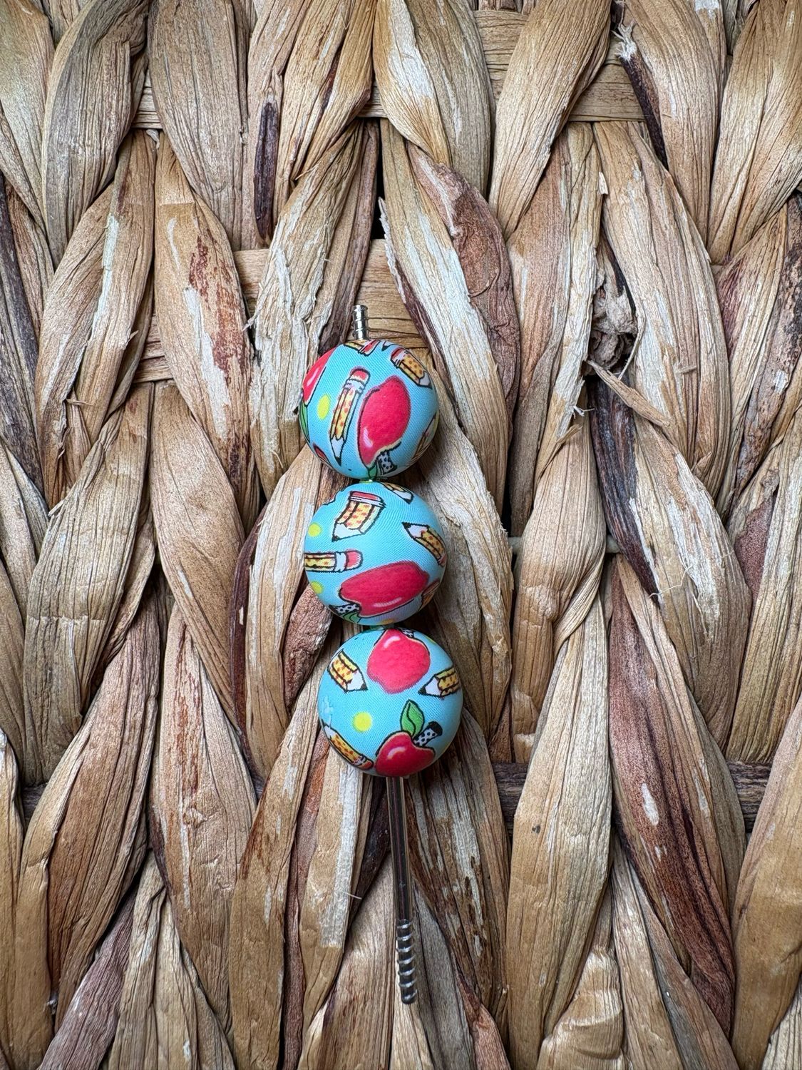 15mm Teacher (Blue) Silicone Beads