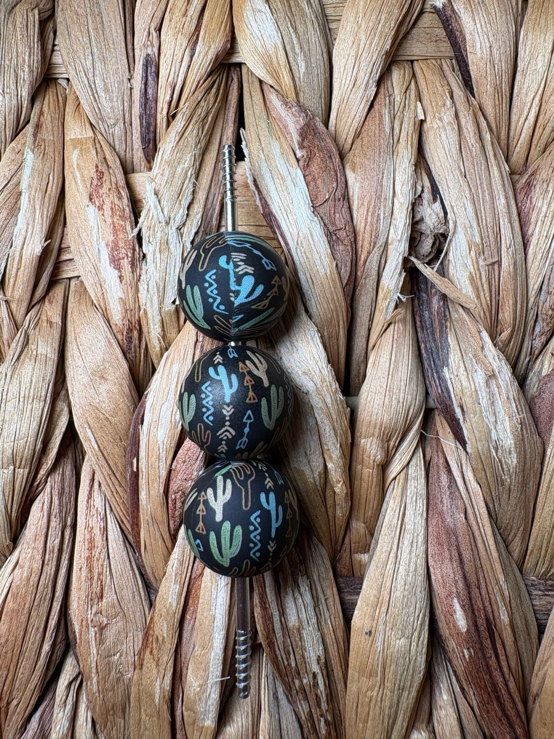 15mm Western (Black) Silicone Beads