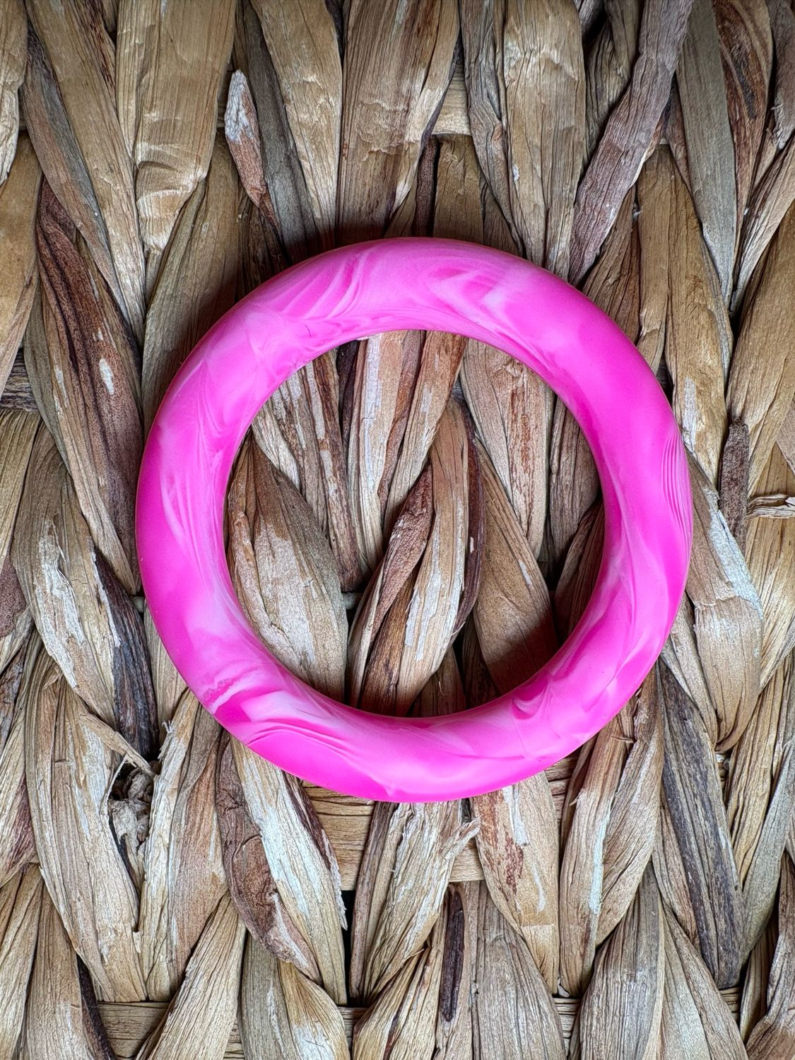Pink Marble Silicone Ring