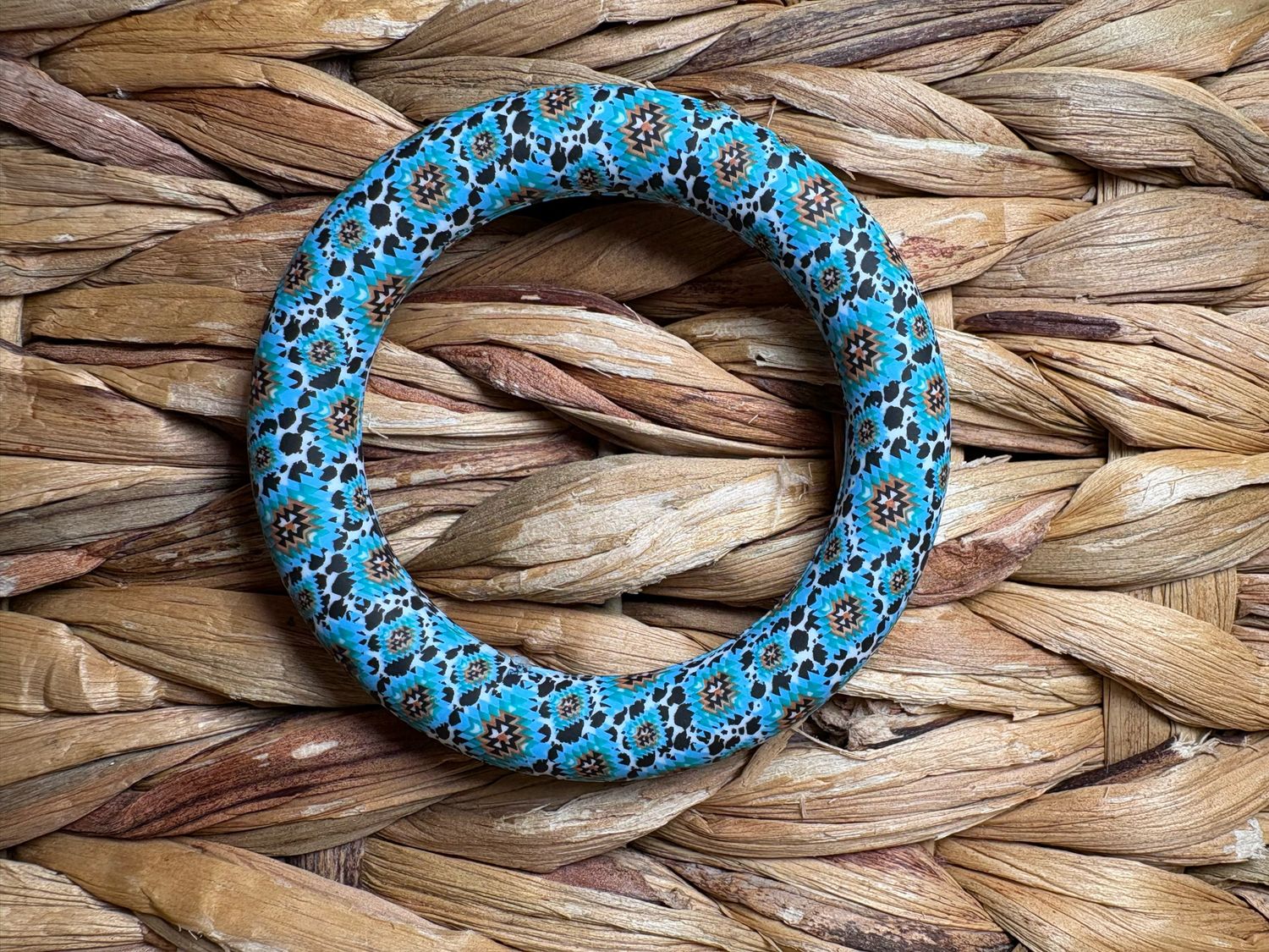 Blue Western Silicone Ring