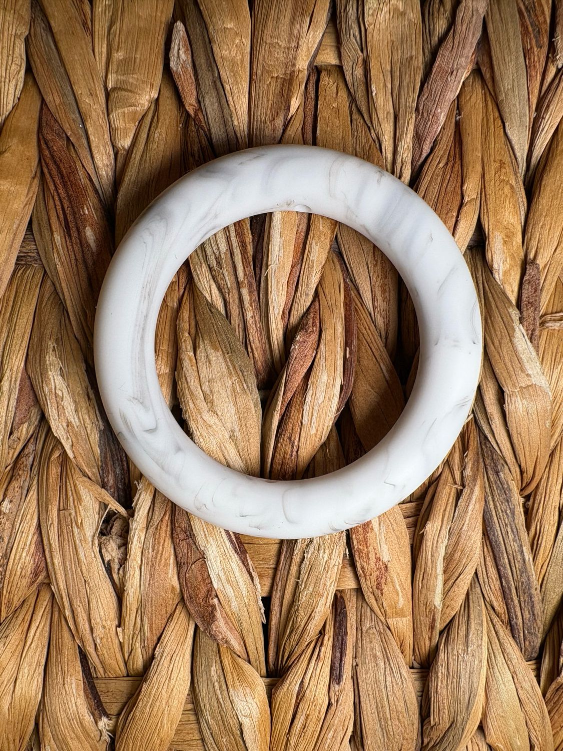 White Marble Silicone Ring