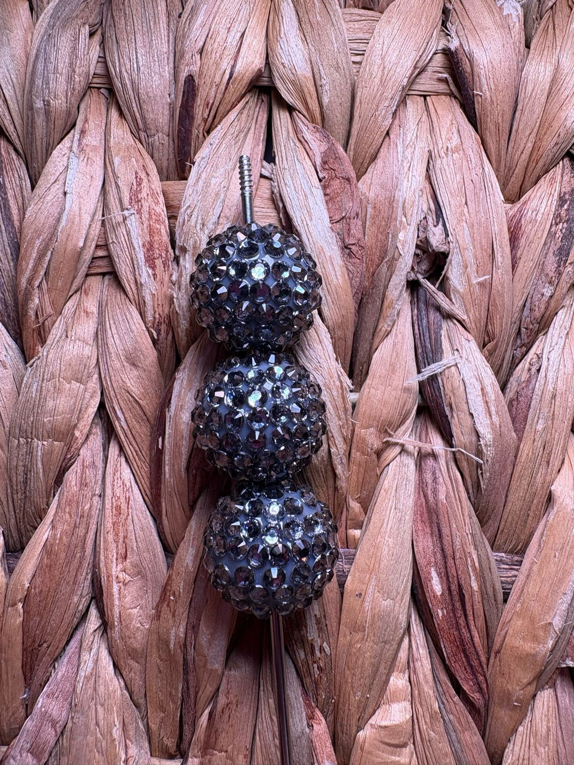 Black 20mm UV Rhinestone Beads