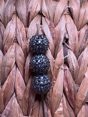 Black 20mm UV Rhinestone Beads