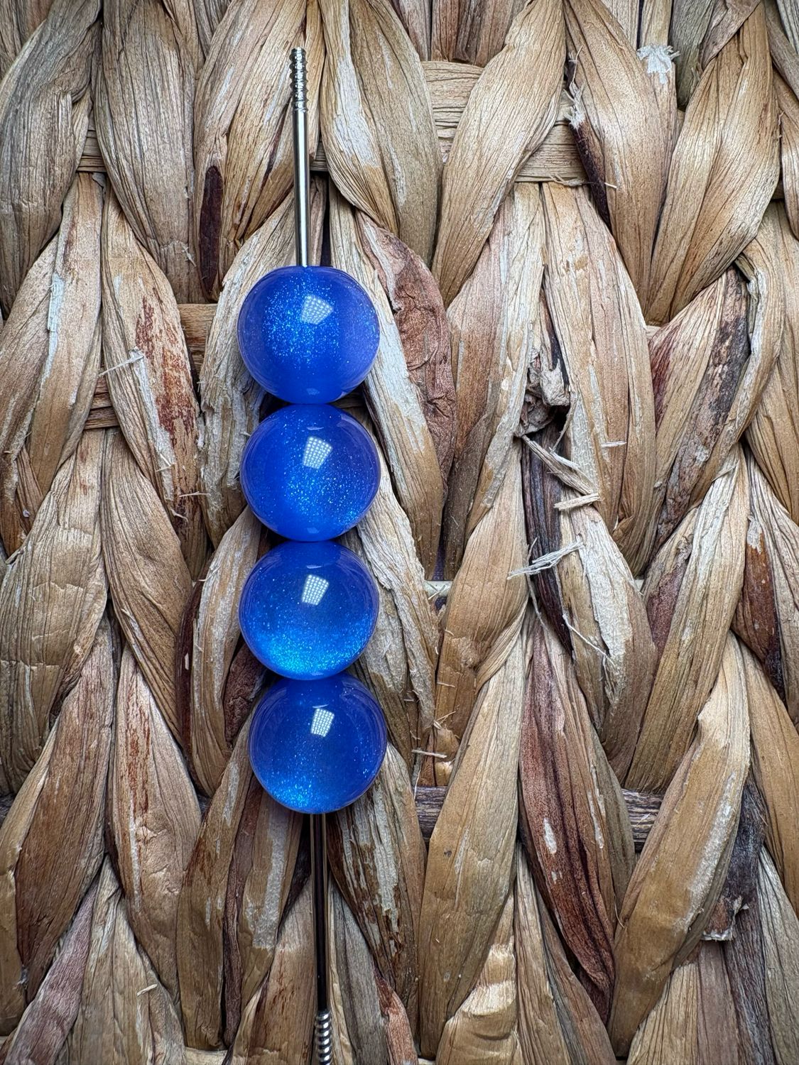 15mm Dark Blue UV Cateye Bead