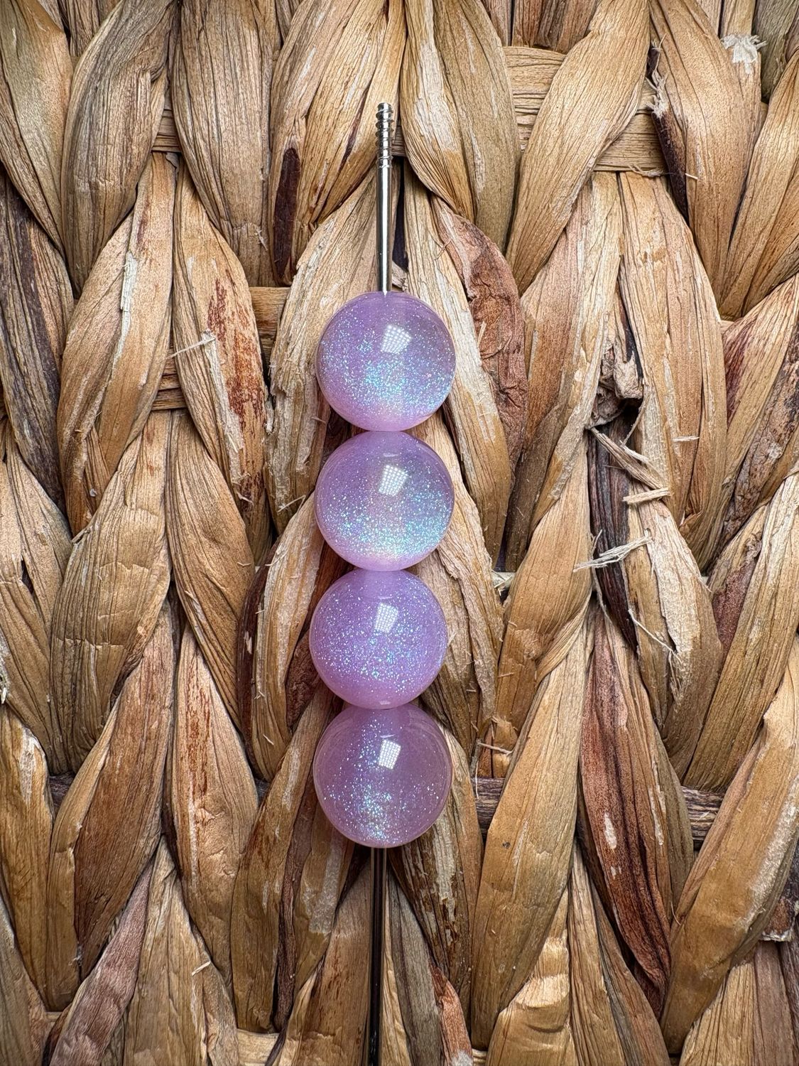 15mm Light Purple UV Galaxy Bead