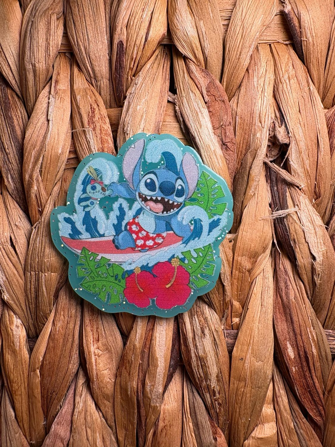 Blue guy Surfing Acrylic Flatback