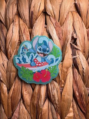 Blue guy Surfing Acrylic Flatback