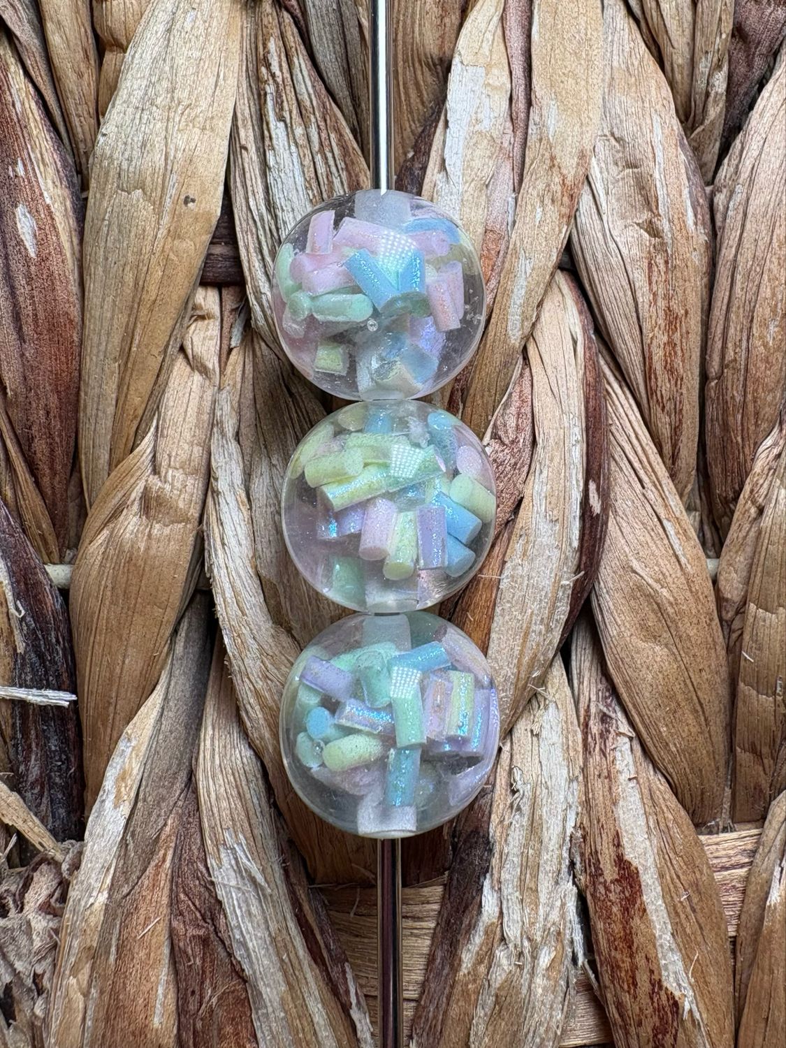 15mm Pastel Sprinkles Confetti Beads