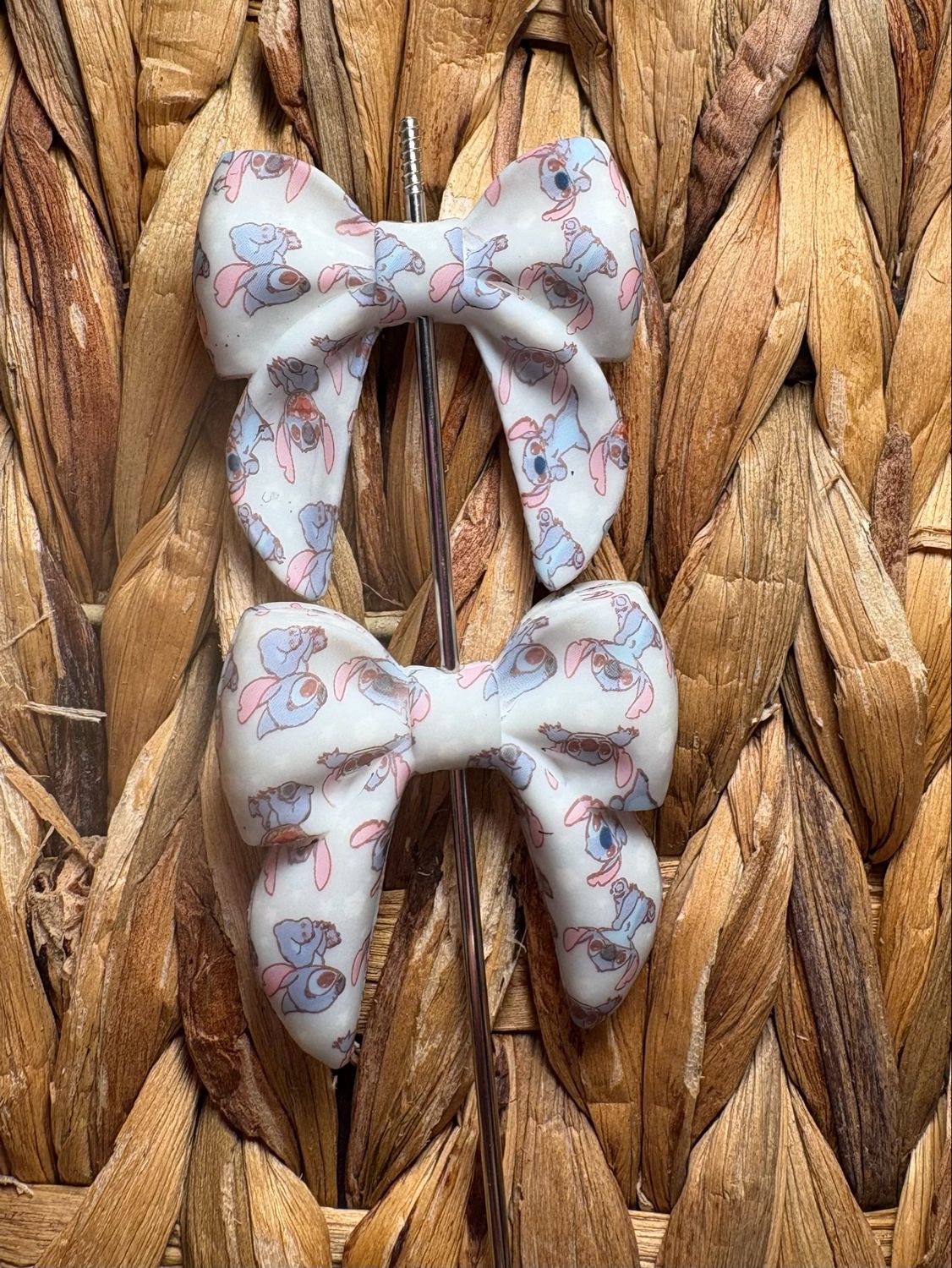 Blue Guy Printed Bow Focal