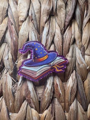 Hat &amp; Book Acrylic Flatback