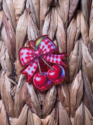 Cherry Bow Acrylic Flatback