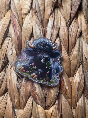 Black Cow Acrylic Flatback