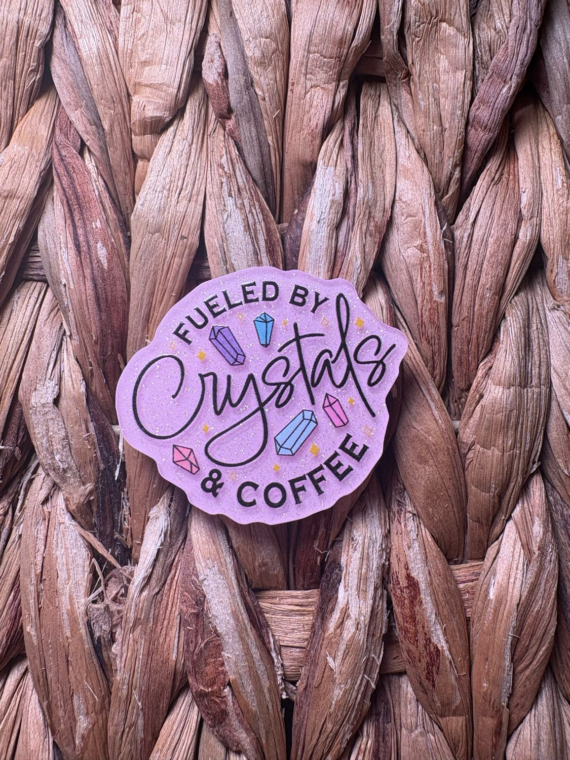 Crystals &amp; Coffee Acrylic Flatback