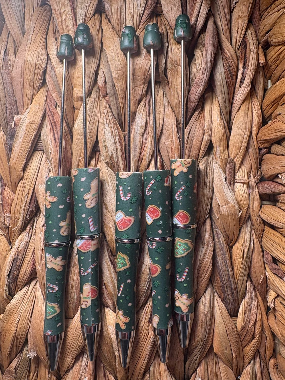 Green Sugar Cookie Printed Pens- 5pc