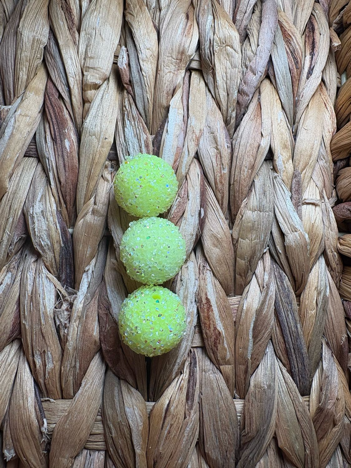 20mm Neon Yellow Sugar Bead